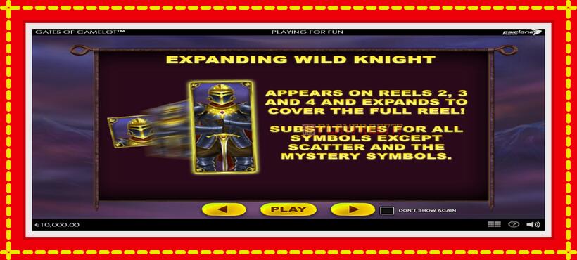 Slot machine Gates of Camelot with access to free game online, picture 5