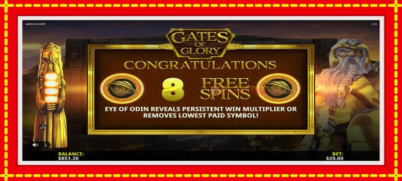 Slot machine Gates of Glory with access to free game online, picture 3