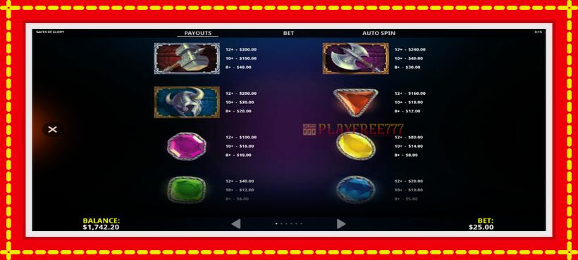 Slot machine Gates of Glory with access to free game online, picture 5