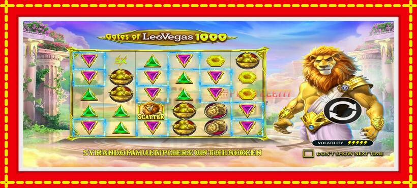 Slot machine Gates of LeoVegas 1000 with access to free game online, picture 1