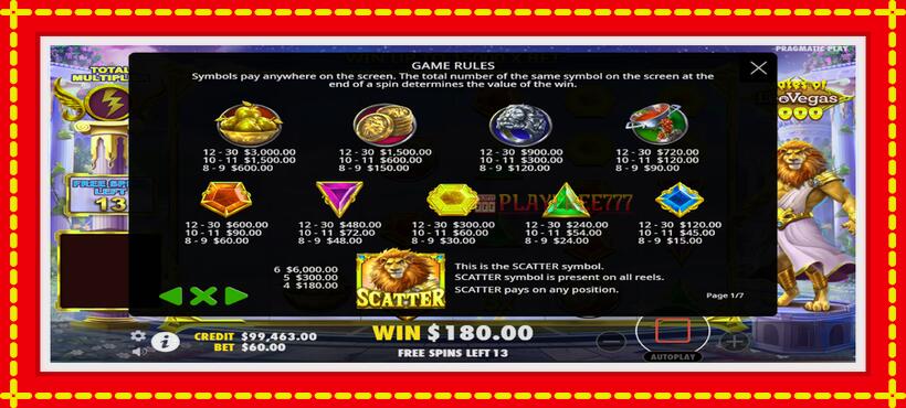 Slot machine Gates of LeoVegas 1000 with access to free game online, picture 5