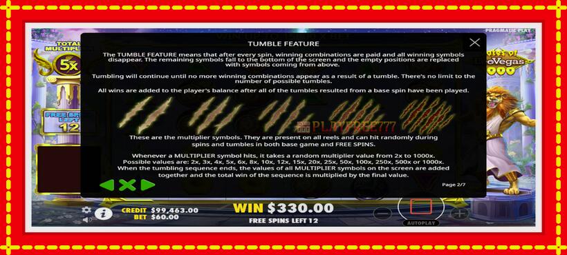 Slot machine Gates of LeoVegas 1000 with access to free game online, picture 6