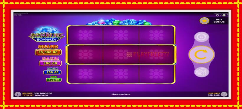 Slot machine GemBlitz Bonanza with access to free game online, picture 2