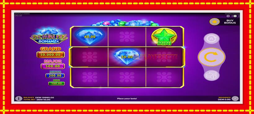 Slot machine GemBlitz Bonanza with access to free game online, picture 3