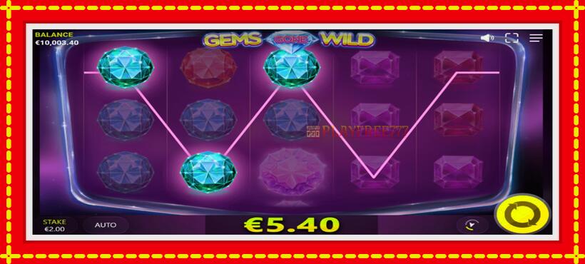 Slot machine Gems Gone Wild with access to free game online, picture 2