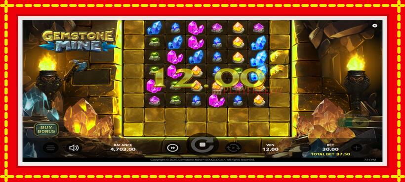 Slot machine Gemstone Mine with access to free game online, picture 3