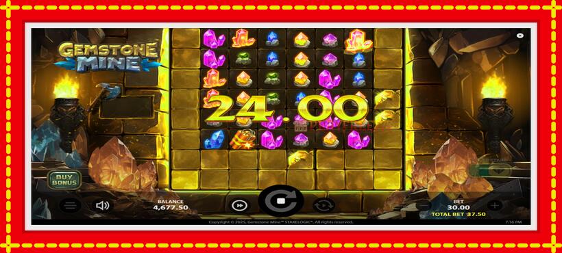 Slot machine Gemstone Mine with access to free game online, picture 4