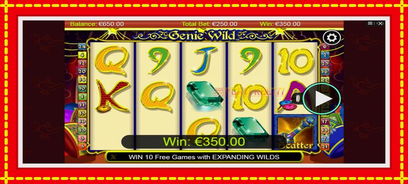 Slot machine Genie Wild with access to free game online, picture 3