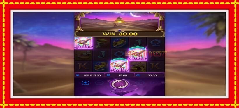 Slot machine Genies 3 Wishes with access to free game online, picture 2