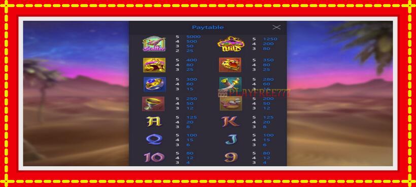 Slot machine Genies 3 Wishes with access to free game online, picture 6