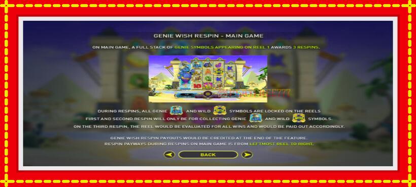 Slot machine Genie’s Luck with access to free game online, picture 6