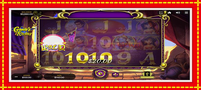 Slot machine Genies Riches with access to free game online, picture 3