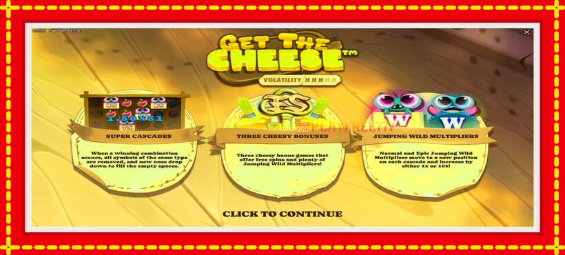 Slot machine Get The Cheese with access to free game online, picture 1