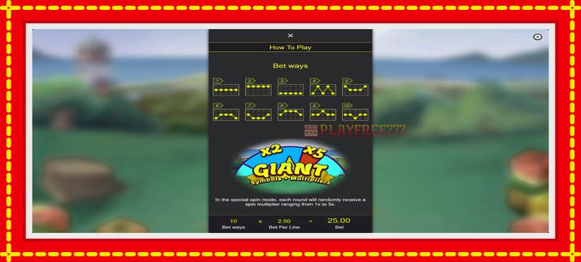 Slot machine Giant Fruits with access to free game online, picture 6