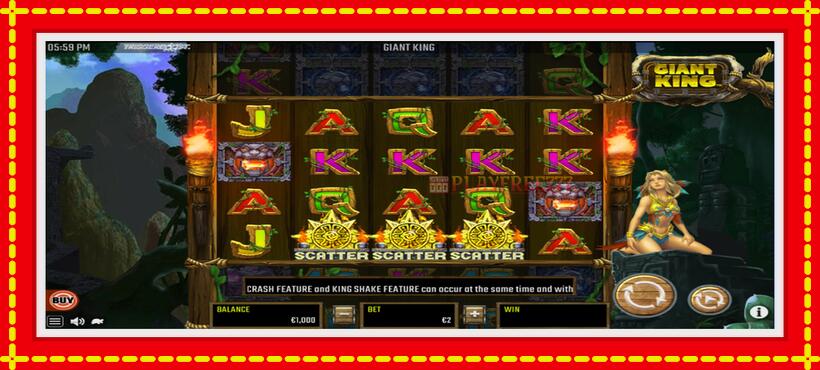 Slot machine Giant King with access to free game online, picture 2