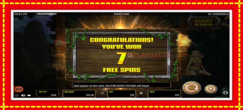 Slot machine Giant King with access to free game online, picture 4