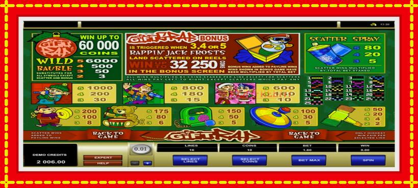 Slot machine Gift Rap with access to free game online, picture 7