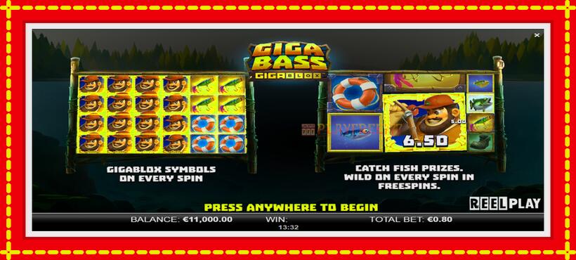 Slot machine Giga Bass Gigablox with access to free game online, picture 1