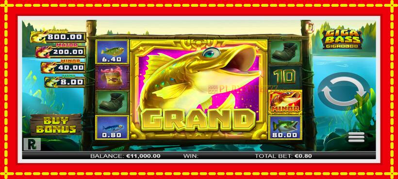 Slot machine Giga Bass Gigablox with access to free game online, picture 2