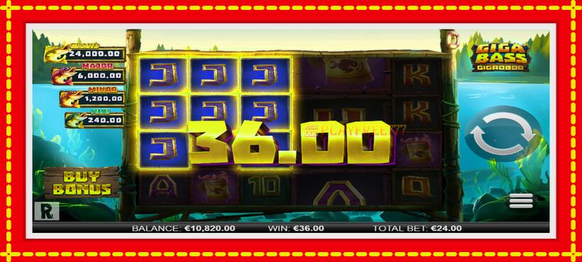 Slot machine Giga Bass Gigablox with access to free game online, picture 4