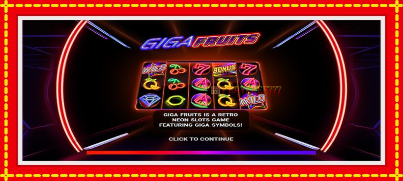 Slot machine Giga Fruits with access to free game online, picture 1