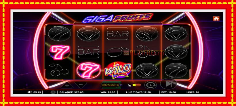 Slot machine Giga Fruits with access to free game online, picture 3