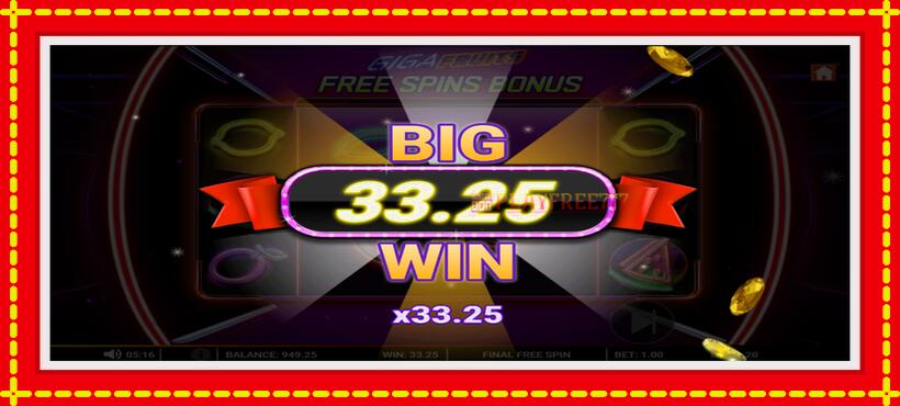 Slot machine Giga Fruits with access to free game online, picture 5