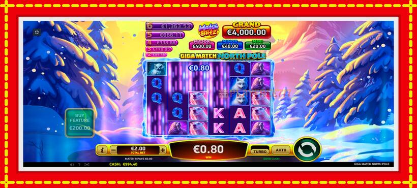 Slot machine Giga Match North Pole with access to free game online, picture 2