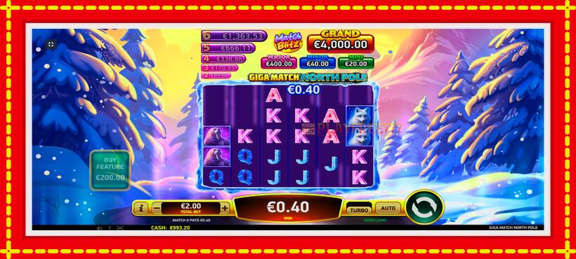 Slot machine Giga Match North Pole with access to free game online, picture 3