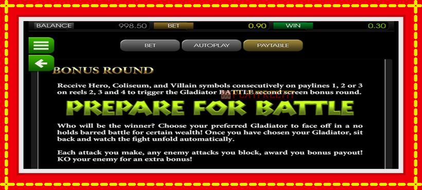 Slot machine Gladiator with access to free game online, picture 5