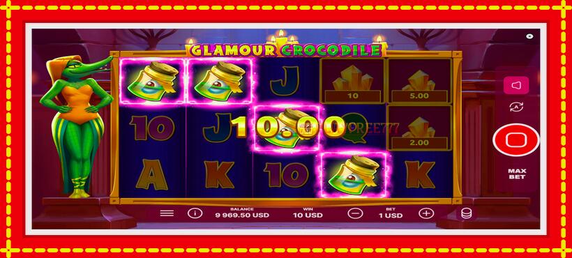 Slot machine Glamour Crocodile with access to free game online, picture 4