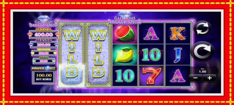 Slot machine Glorious Diamonds with access to free game online, picture 4