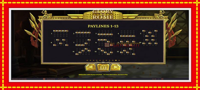 Slot machine Glory of Rome with access to free game online, picture 7