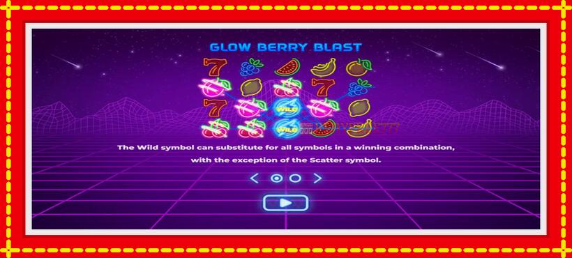 Slot machine Glow Berry Blast with access to free game online, picture 1