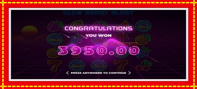 Slot machine Glow Berry Blast with access to free game online, picture 5