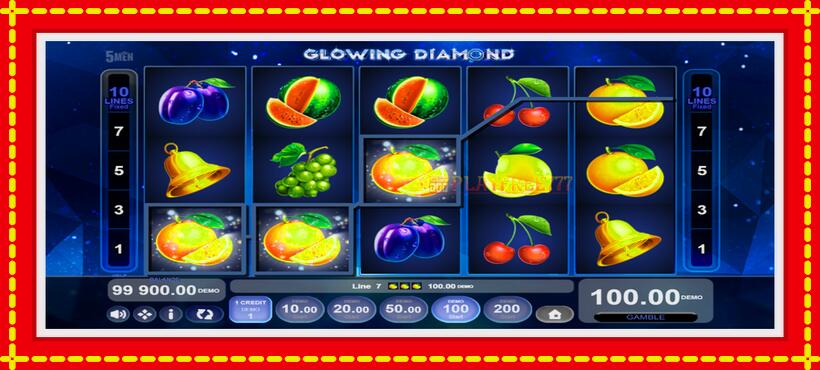 Slot machine Glowing Diamond with access to free game online, picture 2