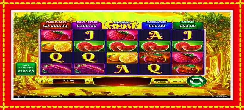 Slot machine Go High Fruit with access to free game online, picture 2