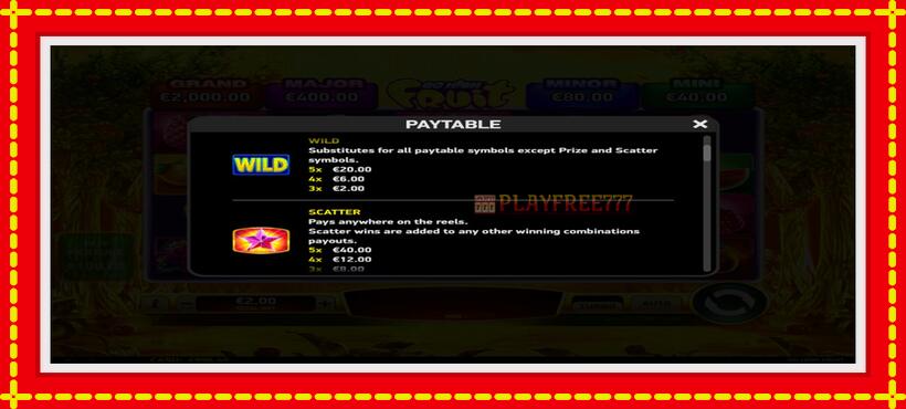 Slot machine Go High Fruit with access to free game online, picture 4