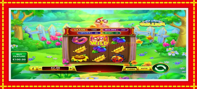 Slot machine Go High Gallina with access to free game online, picture 2