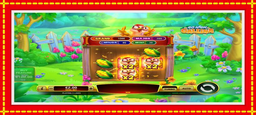 Slot machine Go High Gallina with access to free game online, picture 3