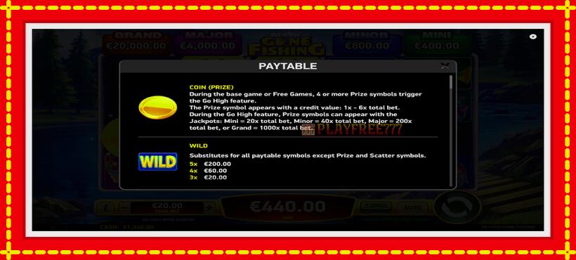 Slot machine Go High Gone Fishing with access to free game online, picture 5