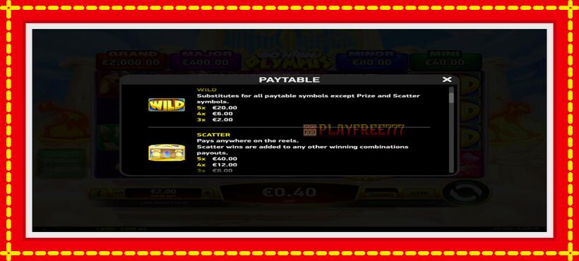 Slot machine Go High Olympus with access to free game online, picture 4