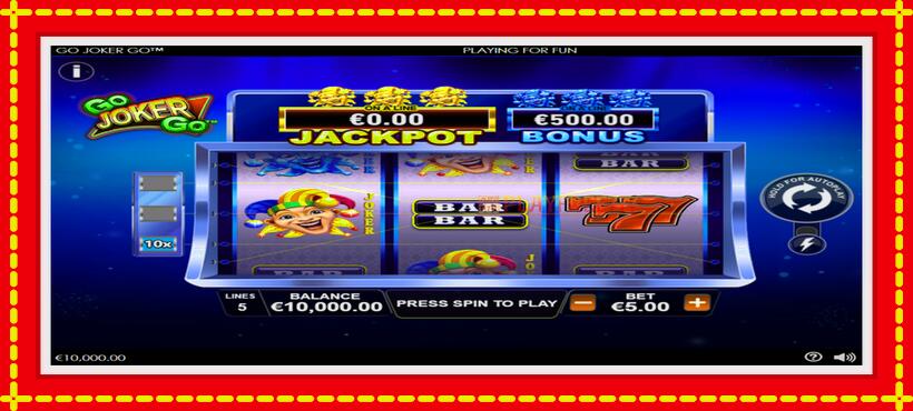 Slot machine Go Joker Go with access to free game online, picture 2