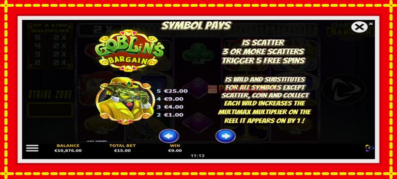 Slot machine Goblins Bargain with access to free game online, picture 5