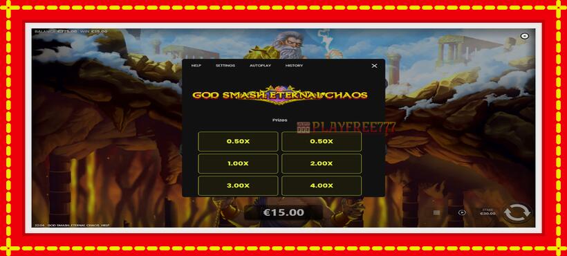 Slot machine God Smash: Eternal Chaos with access to free game online, picture 5