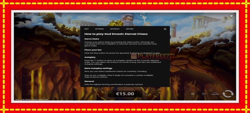 Slot machine God Smash: Eternal Chaos with access to free game online, picture 7