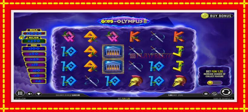 Slot machine Gods of Olympus IV with access to free game online, picture 2