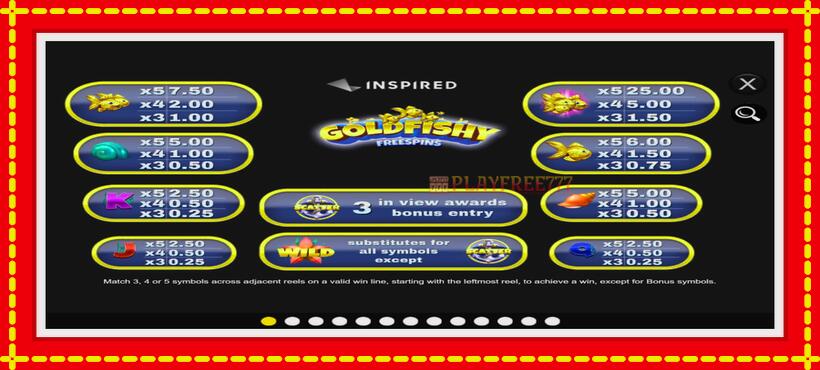 Slot machine Gold Fishy Free Spins with access to free game online, picture 4