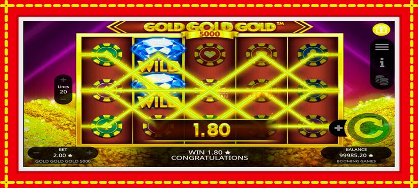 Slot machine Gold Gold Gold 5000 with access to free game online, picture 4