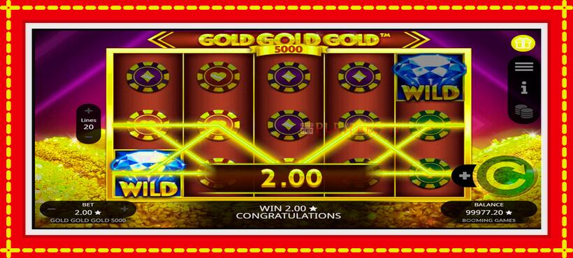 Slot machine Gold Gold Gold 5000 with access to free game online, picture 5